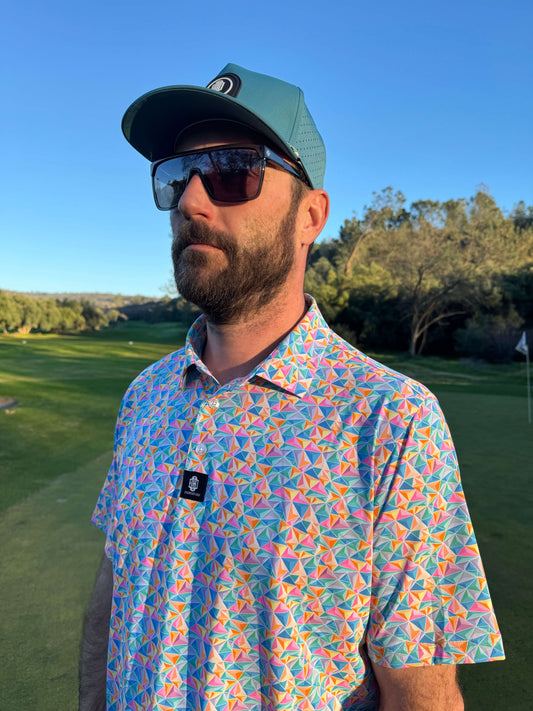 5 Panel Golf Hat- Teal