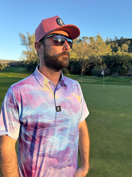 5 Panel Golf Hat- Pink