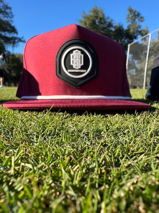 5-Panel Golf Hat- Maroon