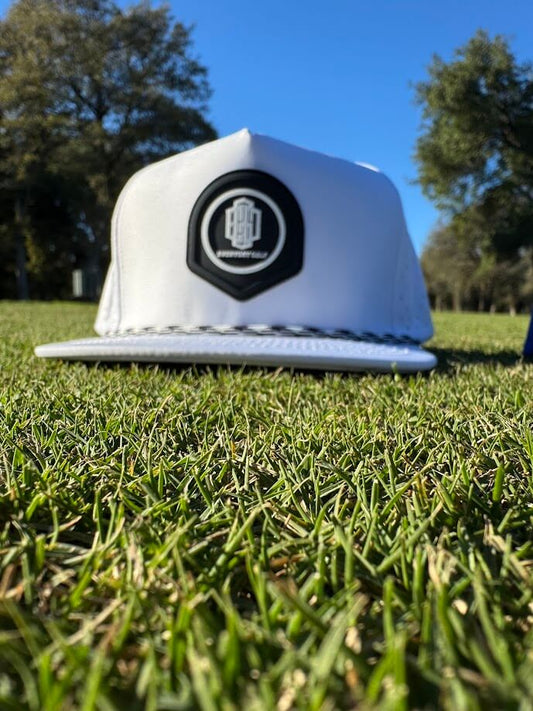 5 Panel Golf Hat- White